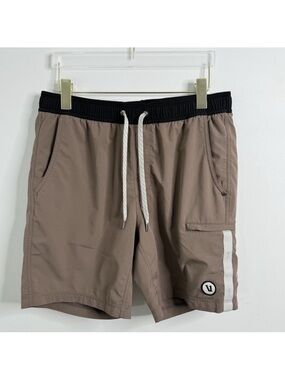 VUORI Novelty Kore Lined Athletic Shorts Performance Mens M in Fossil Gym